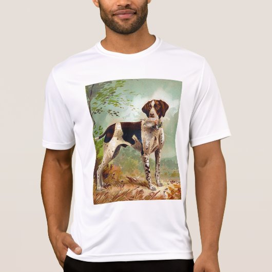 Hunter dog met vogel in de mond t-shirt (Voorkant)