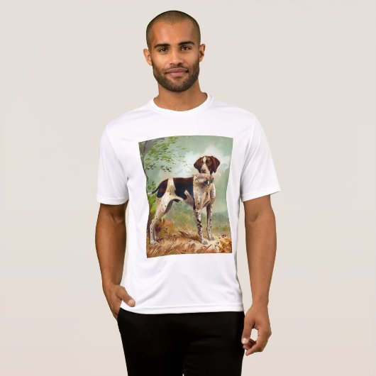 Hunter dog met vogel in de mond t-shirt (Voorkant volledig)