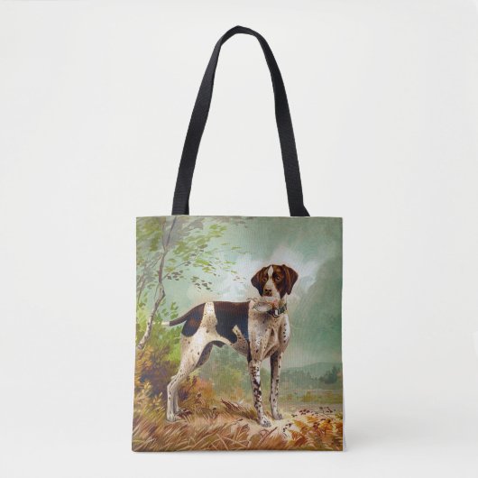 Hunter dog met vogel in de mond tote bag (Voorkant)