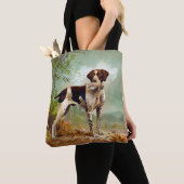 Hunter dog met vogel in de mond tote bag (Dichtbij)