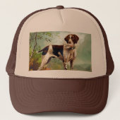 Hunter dog met vogel in de mond trucker pet (Voorkant)