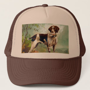Hunter dog met vogel in de mond trucker pet