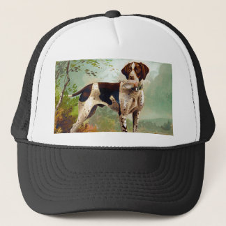 Hunter dog with bird in mouth trucker pet