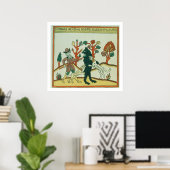 Hunter en Boar, Russisch, laat 18de eeuw Poster (Thuiskantoor)