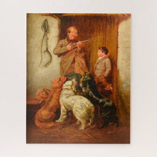 Hunter en Boy door Arthur Fitzwilliam Tait 1876 Legpuzzel (Verticaal)
