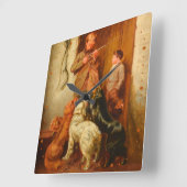 Hunter en Boy door Arthur Fitzwilliam Tait 1876 Vierkante Klok (Hoek)