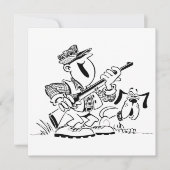 Hunter en Dog Cartoon Kaart (Voorkant)