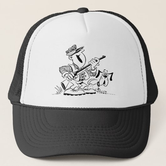 Hunter en Dog Cartoon Trucker Pet (Voorkant)