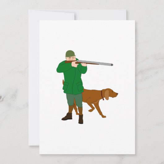 Hunter en een hond kaart (Voorkant)