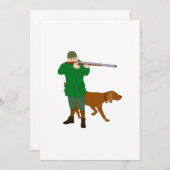 Hunter en een hond kaart (Voorkant / Achterkant)