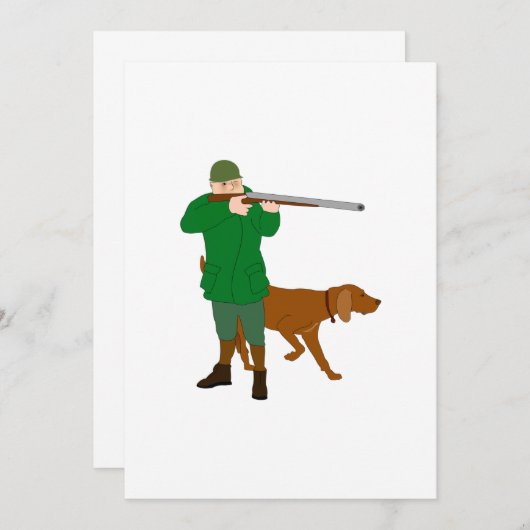 Hunter en een hond kaart (Voorkant / Achterkant)
