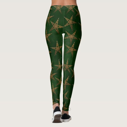 Hunter en Gold Celtic Leggings (Achterkant)