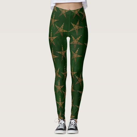 Hunter en Gold Celtic Leggings (Voorkant)