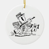 Hunter en Pistool Dog Cartoon Keramisch Ornament (Voorkant)