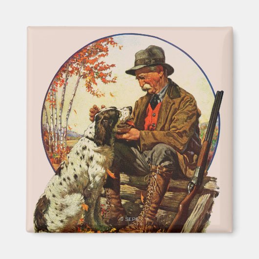 Hunter en Spaniel Magneet (Voorkant)