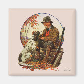 Hunter en Spaniel Magneet (Voorkant)