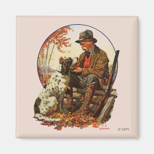 Hunter en Spaniel Magneet (Voorkant)