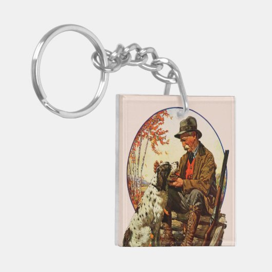 Hunter en Spaniel Sleutelhanger (Voorkant Links)