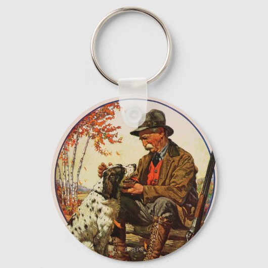 Hunter en Spaniel Sleutelhanger (Voorkant)