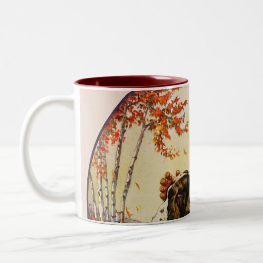 Hunter en Spaniel Tweekleurige Koffiemok (Links)