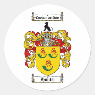 HUNTER FAMILY CREST - JAGER WAPEN RONDE STICKER
