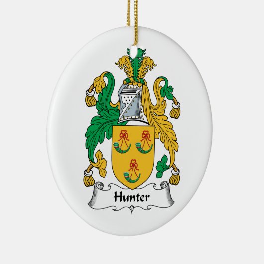 Hunter Family Crest Keramisch Ornament (Rechts)