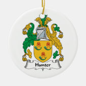 Hunter Family Crest Keramisch Ornament (Voorkant)