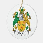 Hunter Family Crest Keramisch Ornament (Links)