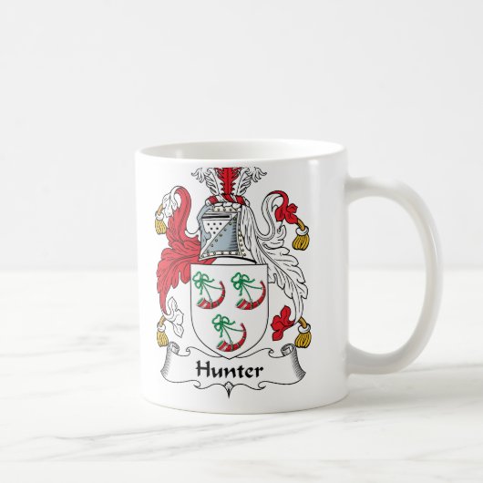 Hunter Family Crest Koffiemok (Rechts)