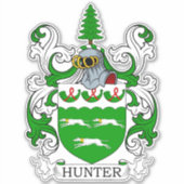 Hunter Family Crest Sticker (Voorkant)