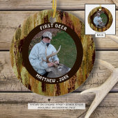 Hunter FIRST DEER Photo Camouflage-herdenking Keramisch Ornament