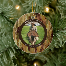 Hunter FIRST TURKEY Fotocamouflage, speciaal geper Keramisch Ornament