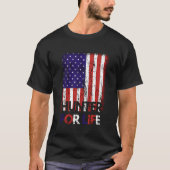 Hunter for Life Hunter US Flag Nation Visser R T-shirt (Voorkant)