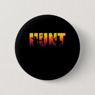 Hunter Forest Deer Bow jachtseizoen voor Archer H Ronde Button 5,7 Cm