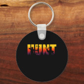 Hunter Forest Deer Bow jachtseizoen voor Archer H Sleutelhanger (Voorkant)