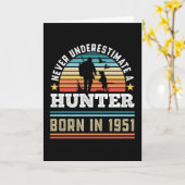 Hunter geboren in 1952 70th Birthday Hunting Dog G Kaart (Gele Bloem)