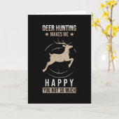 Hunter Gift Gezegde Funny Deer Hunting Kaart (Gele Bloem)
