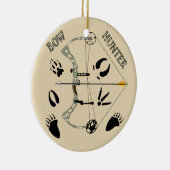 Hunter Gifts, Bow Hunting, Archery Keramisch Ornament (Rechts)