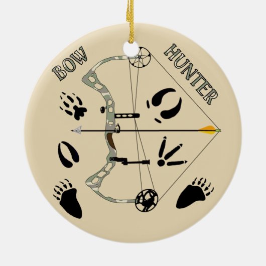Hunter Gifts, Bow Hunting, Archery Keramisch Ornament (Achterkant)