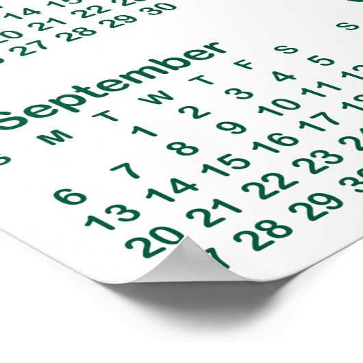 Hunter Green 2026 Photo Calendar 20x28 Poster (Hoek)