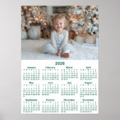 Hunter Green 2026 Photo Calendar 20x28 Poster (Voorkant)