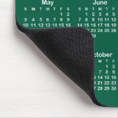 Hunter Green and White 2026 Calendar Muismat (Hoek)