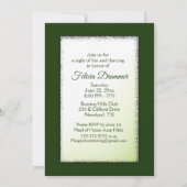 Hunter Green Bachelorette Party Invitation Kaart (Achterkant)