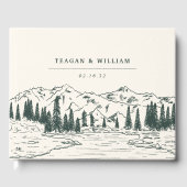 Hunter Green | Bergketch Weddenschap Gastenboek (Voorkant)