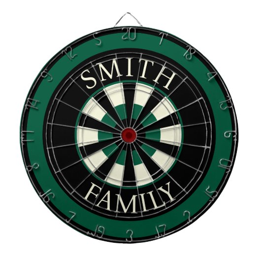 Hunter Green Black Gepersonaliseerde Dart Board Dartbord (Voorkant)