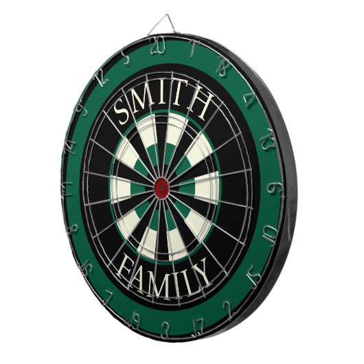 Hunter Green Black Gepersonaliseerde Dart Board Dartbord (Voorkant Rechts)