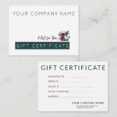 Hunter Green Bourgondië Kerstcadeaubon Visitekaartje (Voorkant / Achterkant)