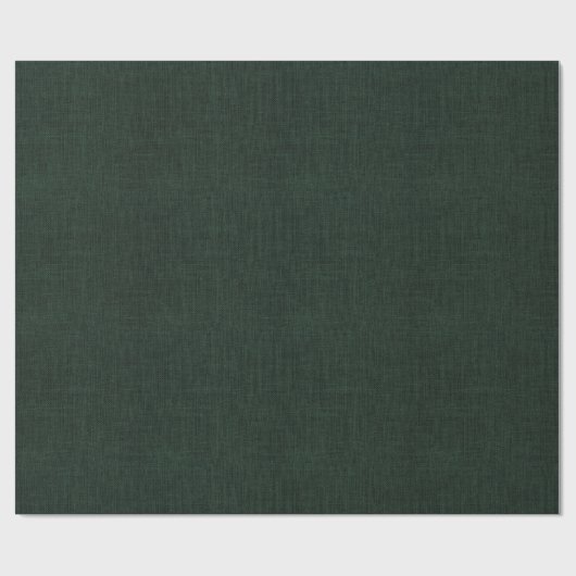 Hunter Green Burlap Texture Cadeaupapier (Vlak)