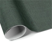 Hunter Green Burlap Texture Cadeaupapier (Rol Hoek)