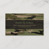 Hunter Green Camo Pattern Visitekaartje (Voorkant)